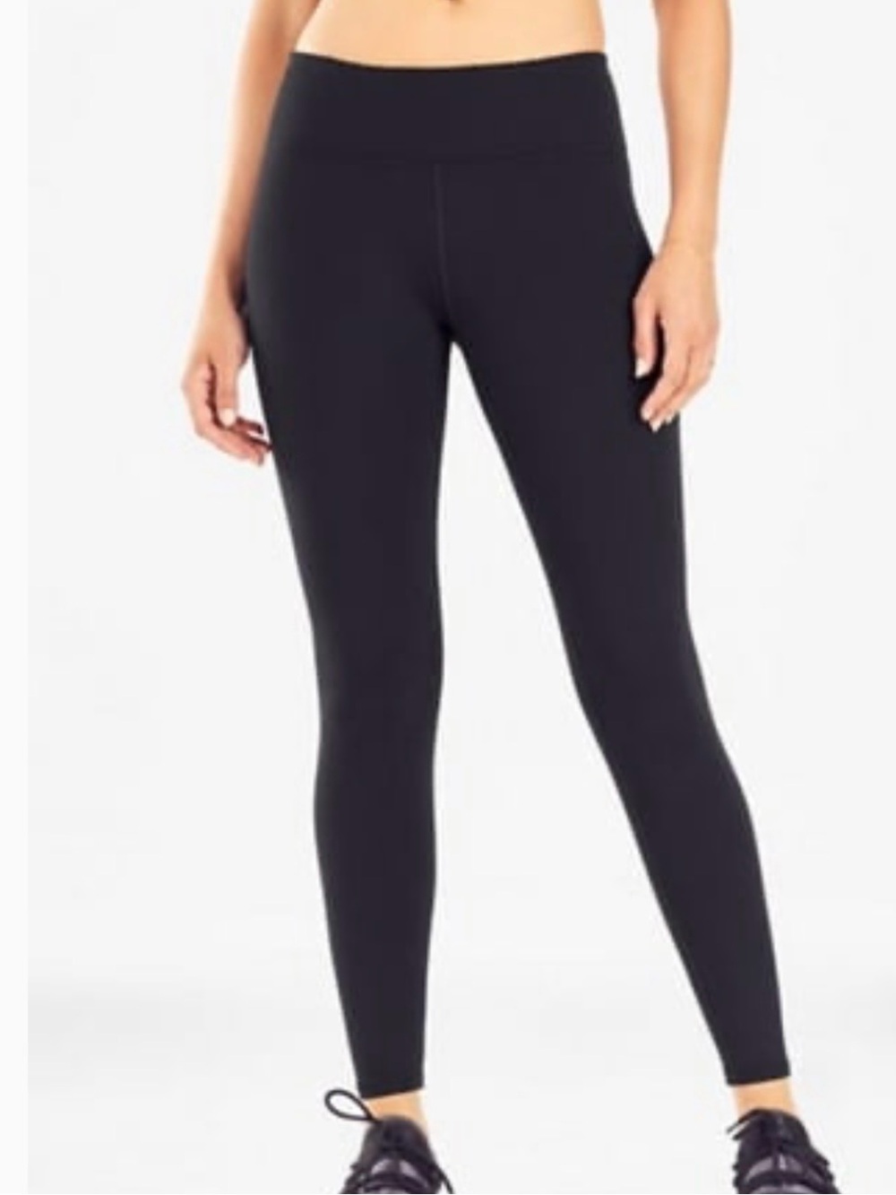 Fabletics Define PowerHold Mid-Rise Black Leggings XS Compression